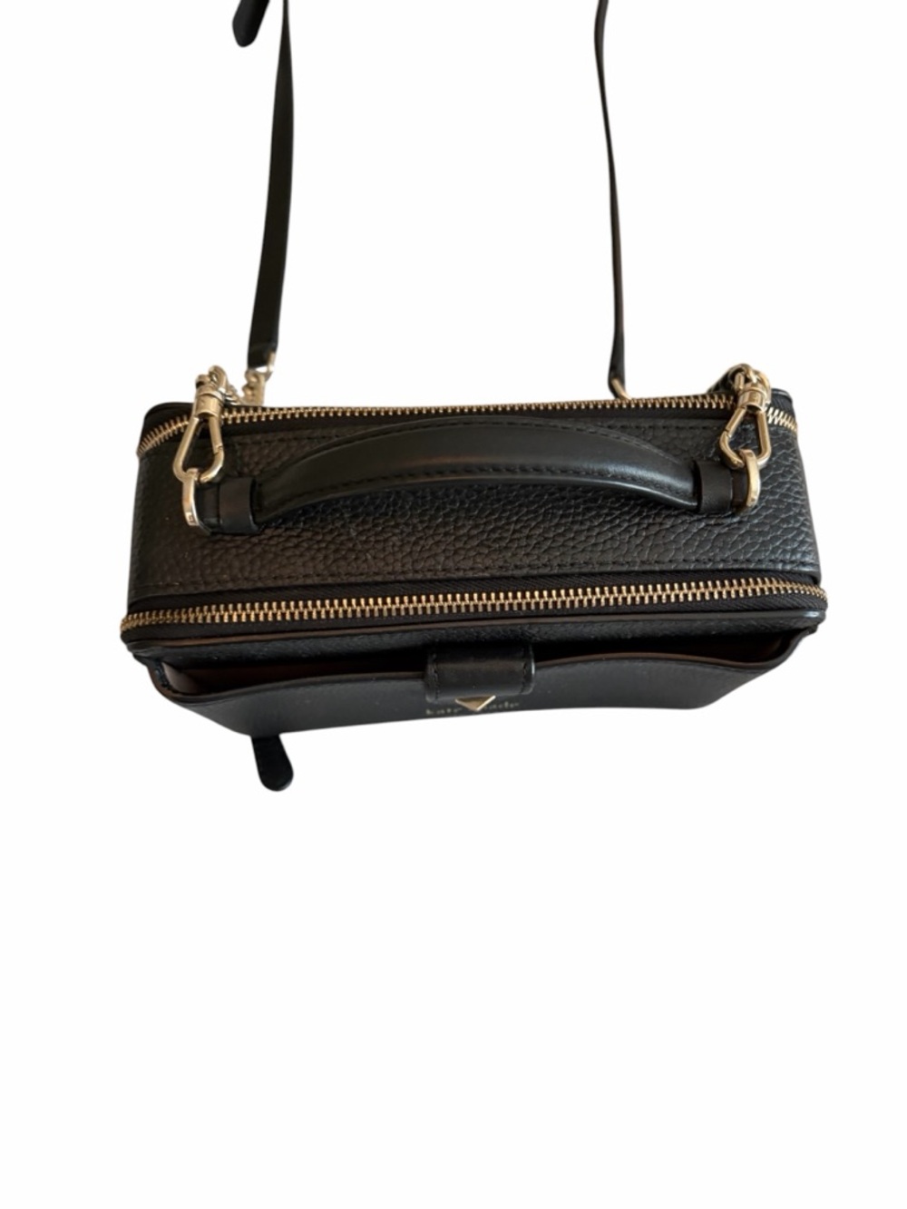Kate Spade Hudson black pebble leather double zip crossbody - Picture 10 of 12